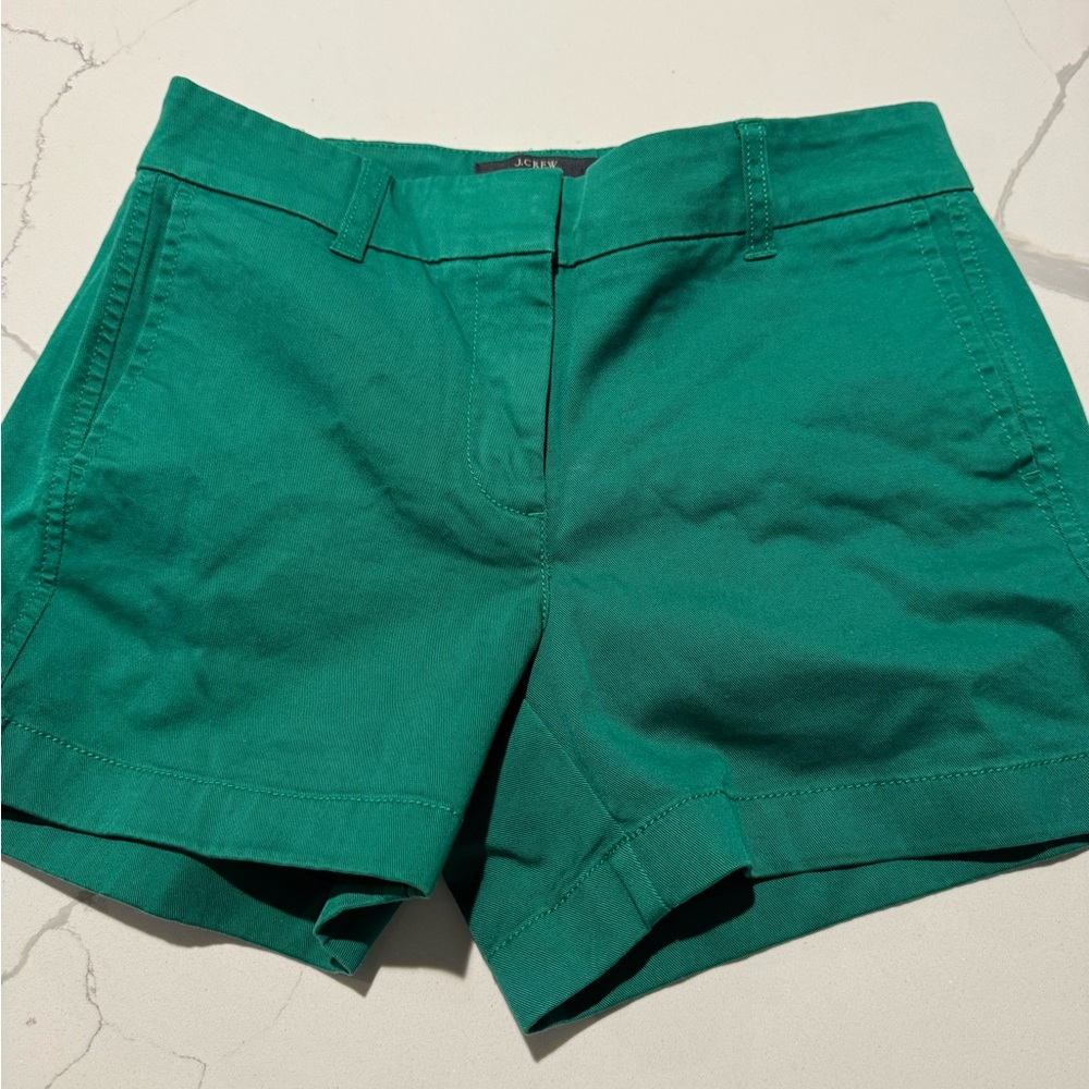 J. Crew Women’s Chino Shorts Green 4 Inch NWT 0